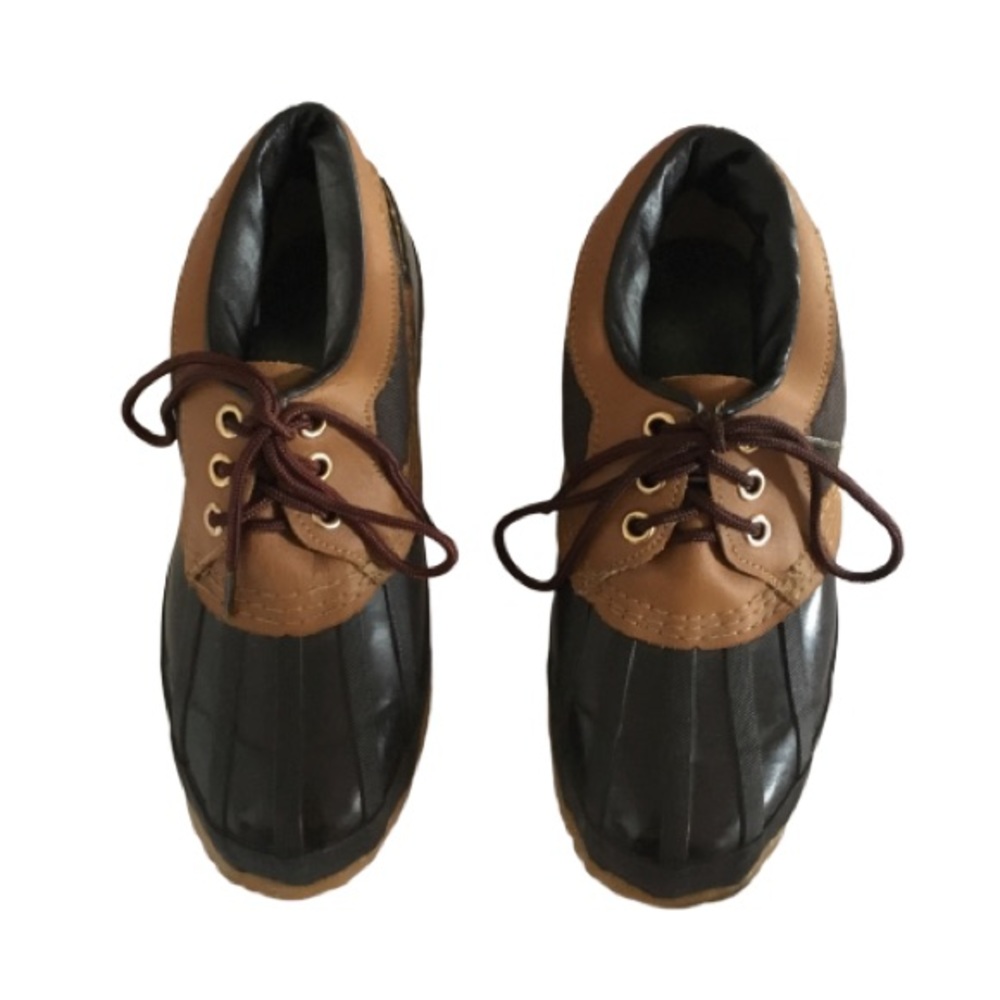 Dunham Steel Shank Duck Shoes 7 Black Brown Tan